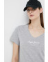Pepe Jeans Тениска Wendy V Neck в сиво - Pepit.bg