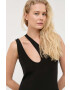 Pinko Гащеризон в черно с овално деколте - Pepit.bg
