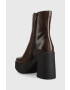Pinko Кожени боти Coriandolo в кафяво с висок ток - Pepit.bg