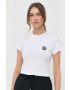 Plein Sport Памучна тениска в бяло - Pepit.bg
