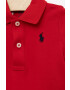 Polo Ralph Lauren Бебешки памучен къс гащеризон - Pepit.bg