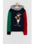 Polo Ralph Lauren Детски суичър в тъмносиньо с принт - Pepit.bg