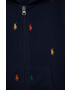 Polo Ralph Lauren Детски суичър в сиво с качулка с апликация - Pepit.bg
