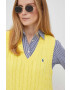 Polo Ralph Lauren Памучен елек в жълто - Pepit.bg