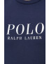 Polo Ralph Lauren Памучна блуза с дълги ръкави в тъмносиньо с принт - Pepit.bg