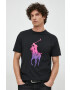 Polo Ralph Lauren Памучна тениска в черно с принт - Pepit.bg