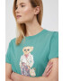 Polo Ralph Lauren Памучна тениска в зелено - Pepit.bg
