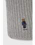Polo Ralph Lauren Шал с вълна в сиво с апликация - Pepit.bg