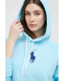 Polo Ralph Lauren Суичър в синьо с качулка с апликация - Pepit.bg