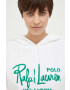 Polo Ralph Lauren Суичър в бяло с качулка с десен - Pepit.bg