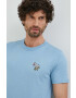 PS Paul Smith Памучна тениска в синьо с принт - Pepit.bg