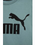 Puma Детска памучна тениска ESS Logo Tee B в зелено с принт - Pepit.bg
