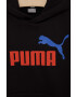 Puma Детски суичър ESS+ 2 Col Big Logo Hoodie FL B в черно с качулка с принт - Pepit.bg