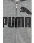 Puma Детски суичър ESS Big Logo FZ Hoodie TR B в сиво с качулка с десен - Pepit.bg