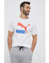 Puma Памучна тениска в бяло с принт - Pepit.bg