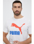 Puma Памучна тениска в бяло с принт - Pepit.bg