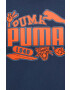 Puma Памучна тениска в тъмносиньо с принт - Pepit.bg