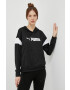 Puma Суичър за трениране Fit Tech в черно с качулка с десен - Pepit.bg
