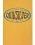 Quiksilver Детска памучна тениска в жълто с принт - Pepit.bg
