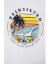 Quiksilver Детска памучна тениска в бяло с принт - Pepit.bg