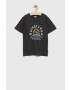 Quiksilver Детска памучна тениска в сиво с десен - Pepit.bg