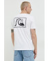 Quiksilver Памучна тениска в бяло с принт - Pepit.bg