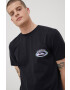 Quiksilver Памучна тениска в черно с принт - Pepit.bg