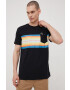 Quiksilver Памучна тениска в черно с принт - Pepit.bg