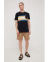 Quiksilver Памучна тениска в черно с принт - Pepit.bg
