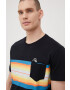 Quiksilver Памучна тениска в черно с принт - Pepit.bg