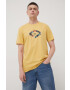 Quiksilver Памучна тениска в жълто с принт - Pepit.bg