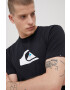 Quiksilver Памучна тениска в черно с принт - Pepit.bg