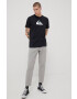 Quiksilver Памучна тениска в черно с принт - Pepit.bg