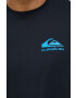 Quiksilver Памучна тениска в черно с принт - Pepit.bg