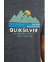 Quiksilver Памучна тениска в червено с принт - Pepit.bg