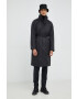 Rains Яке 15500 Long Padded Nylon W Coat в черно с преходна изолация - Pepit.bg