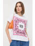 Red Valentino Памучна тениска в бяло - Pepit.bg