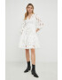 Red Valentino Рокля в бяло къс модел разкроен модел - Pepit.bg