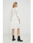 Red Valentino Рокля в бяло къс модел разкроен модел - Pepit.bg