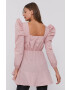 Red Valentino Рокля в розово къс модел разкроен модел - Pepit.bg
