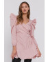 Red Valentino Рокля в розово къс модел разкроен модел - Pepit.bg