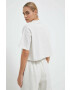 Reebok Classic Памучна тениска AE Big Logo Crop в бежово - Pepit.bg
