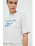 Reebok Classic Памучна тениска AE Big Logo Crop в бежово - Pepit.bg
