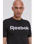 Reebok Памучна тениска Street GJ0136 в черно с принт - Pepit.bg