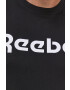 Reebok Памучна тениска Street GJ0136 в черно с принт - Pepit.bg