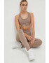 Reebok Спортен сутиен Lux в кафяво с десен - Pepit.bg