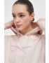 Reebok Суичър в розово с качулка с принт - Pepit.bg