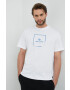 Rip Curl Памучна тениска Corp Icon Tee в бяло с принт - Pepit.bg