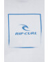 Rip Curl Памучна тениска Corp Icon Tee в бяло с принт - Pepit.bg