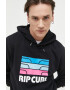 Rip Curl Суичър в черно с качулка с принт - Pepit.bg